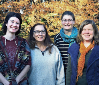 Candace Lutzow-Felling (2nd from left) with her education team in 2017.