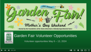 Watch our Garden Fair Video Now! 